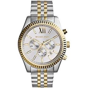Michael Kors Lexington Silver And Gold-Tone Watch